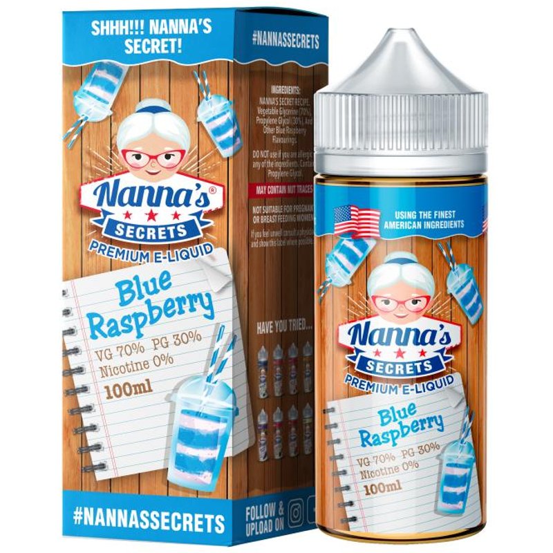 Blue Raspberry e-Liquid IndeJuice Nannas Secrets 50ml Bottle