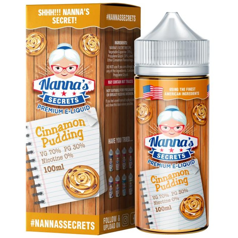 Cinnamon Pudding e-Liquid IndeJuice Nannas Secrets 50ml Bottle