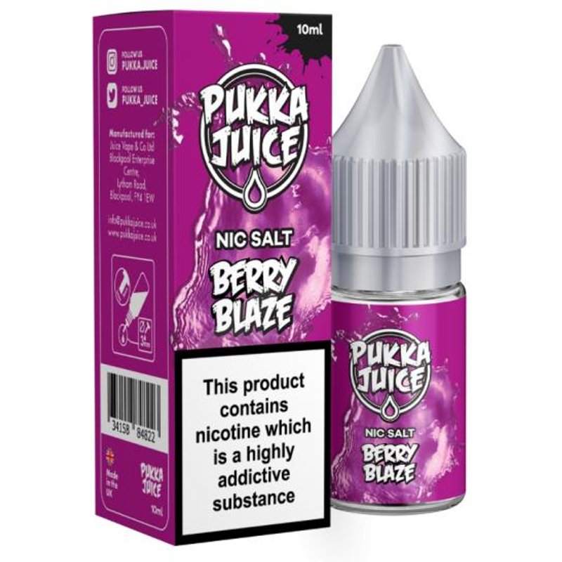 Berry Blaze e-Liquid IndeJuice Pukka Juice 10ml Bottle